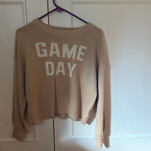 Women's Tan Sweater - Game Day